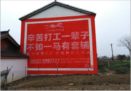 宁乡一马光彩墙体广告